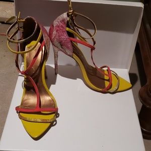 Christian Siriano colorful sandals heels sz 8.5